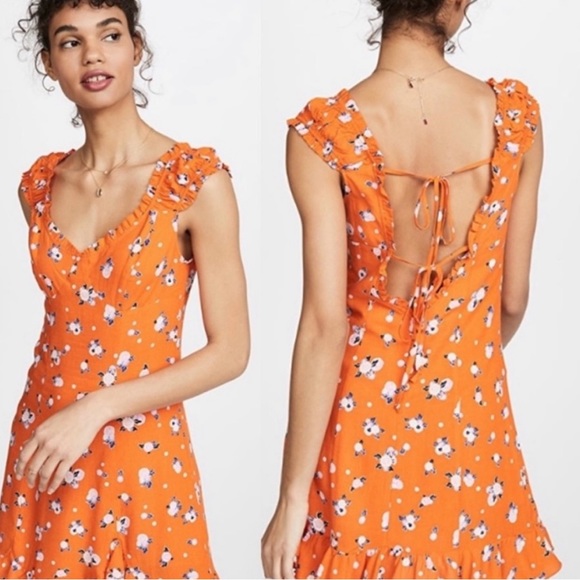 Free People Dresses & Skirts - FREE PEOPLE - Like A Lady Floral Printed Mini Dress, Size S, NWT
